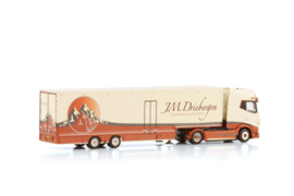 J.M. DRIEBERGEN; DAF XG+ 4X2 SEMI BOX TRAILER - 2 AXLE