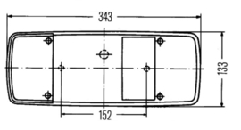 Achterlichtglas Volkswagen Transporter T4 bakwagen