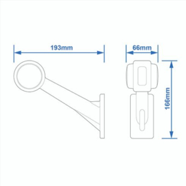 Q-Parts LED Breedtelicht 166x193mm 12v/24v Rood/Wit Rechts