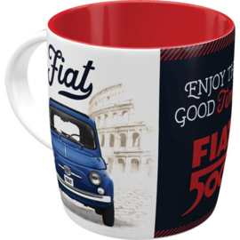 Retro koffiebeker Fiat 500