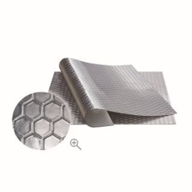 Isolatie Rubber Plakmat Aluminium 50x50cm (Honingraatstructuur)