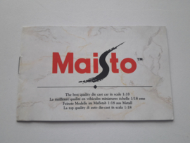 Minicatalogus Maisto 1992