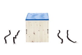 WSI Loads; LAGE HOUTEN KIST MET AFDEKZEIL (132X60X59MM)