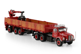 Severs; SCANIA L110 DAY CAB TORPEDO 6X2 TAG AXLE  CLASSIC BRICK TRAILER - 3 AXLE