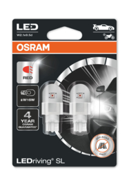 Osram LED W16W (Kleur: Rood)