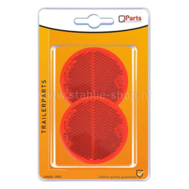 Q-Parts Reflector Ø 60mm Zelfklevend Rood Set à 2st