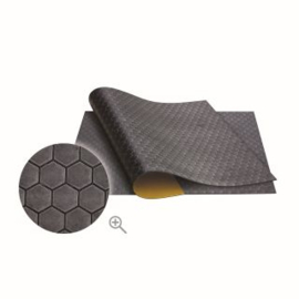 Isolatie Rubber Plakmat Zwart 50x50cm (Honingraatstructuur)
