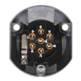Q-Parts Stekkerdoos Metaal 7+1-polig in blister