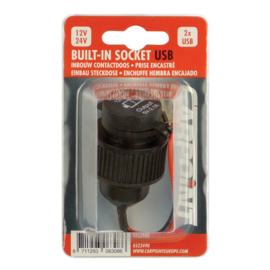 Contactdoos Inbouw USB 2,1A 12/24V