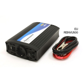 Ring Omvormer 12v DC - 230v AC, 500w met 2.1A USB