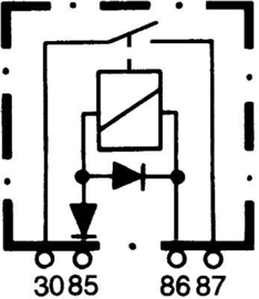 SchakelRelais 4 polig 60Amp