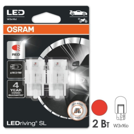 Osram LED W21W (Kleur: Rood)