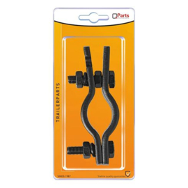 Q-Parts Hulpkoppeling met sleuf, zwart