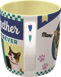 Retro koffiebeker Together Cats
