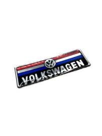 Volkwagen Sticker ROOD/WIT/BLAUW 9,5x3,3cm