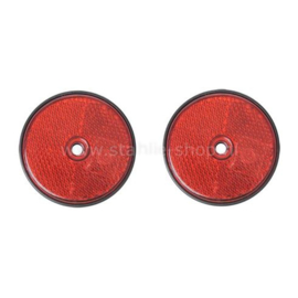 Q-Parts Reflector Ø 60mm Schroefbaar Rood Set à 2st