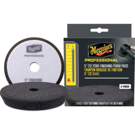Meguiar's Professional Foam Finishing Pads - 5'' diameter x 1'' (127mm x 25,4mm) - Zwart - Set van 2