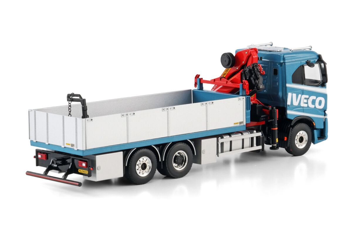 Premium Line; IVECO S-WAY AS LOW RIGED FLATBED TRUCK 6X2 TAG AXLE WITH PALFINGER PK 24.001