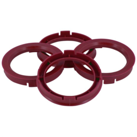 Centreerring Set- 60.1->56.1mm - Ruby Rood