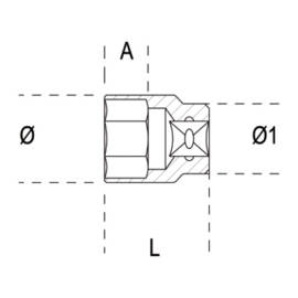 BETA Dopsleutel voor Torx schroeven E24