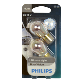 Philips 12496SVB2 PY21W Silver Vision