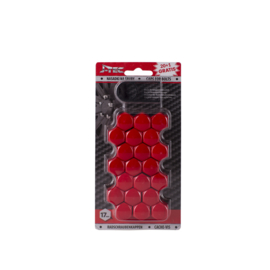 Wielmoerkapjes 17 mm Rood