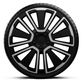 4-Delige J-Tec Wieldoppenset Scuba 16-inch zilver/zwart