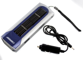 Solar LED Torch with 12 V Car Charger, 5 LED, Battery, Lamp, Light, Car, Camping, Outdoor