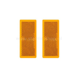 Q-Parts Reflector Zelfklevend 82mm x 36mm Oranje Set à 2st
