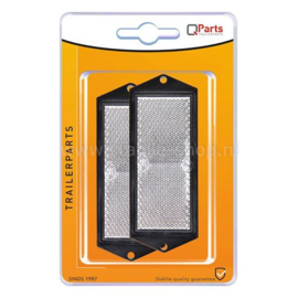Q-Parts Reflector 104mm x 40mm Schroefbaar Wit Set à 2st