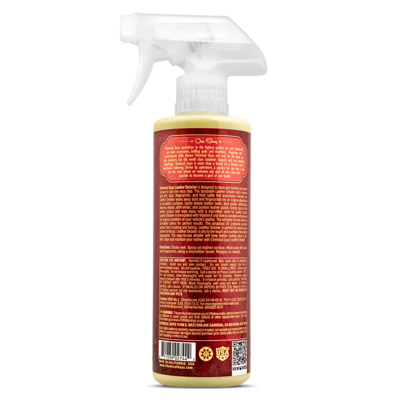Chemical Guys Leather Quick Detailer Matte Finish Leather Care Spray (473ml) Interieur Artikelnummer: CG SPI21616