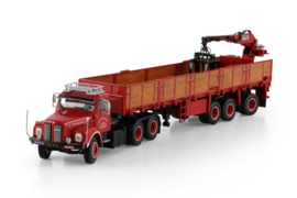 Severs; SCANIA L110 DAY CAB TORPEDO 6X2 TAG AXLE  CLASSIC BRICK TRAILER - 3 AXLE