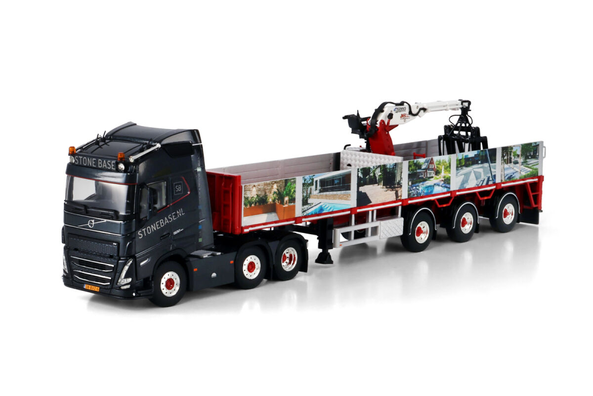 Stone base; VOLVO FH5 GLOBETROTTER 6X2 TWIN STEER BRICK TRAILER - 3 AXLE