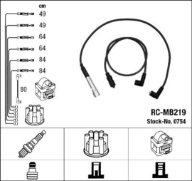 Bougiekabelset Mercedes 250 W123