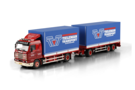 Tieleman; SCANIA 3 SERIES STREAMLINE 4X2 RIGED BOX TRUCK DRAWBAR TRAILER