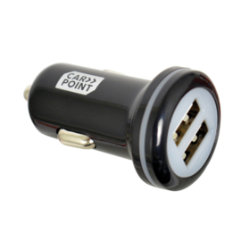 Auto oplader USB 12V/24V Dual