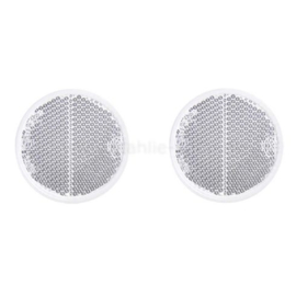 Q-Parts Reflector Ø 60mm Zelfklevend Wit Set à 2st