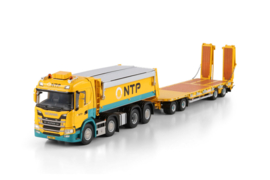NTP; SCANIA G NORMAL CG17N TIPPER TRUCK 8X2 TAG AXLE LOW LOADER DRAWBAR TRAILER - 4 AXLE