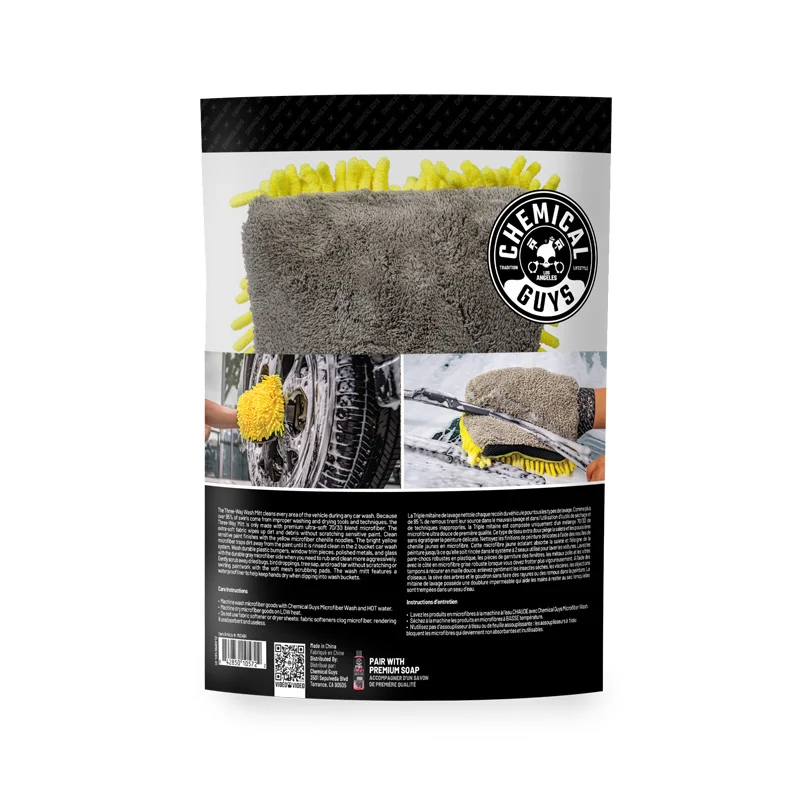 Chemical Guys Three-Way Premium Microfiber Wash Mitt