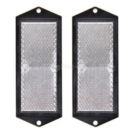 Q-Parts Reflector 104mm x 40mm Schroefbaar Wit Set à 2st