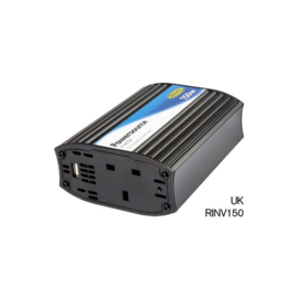 Ring Omvormer 12v DC - 230v AC, 150w met 2.1A USB