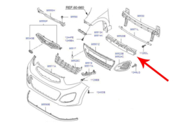 Bumperbalk Kia Picanto 2011-2015 Voorbumper