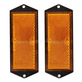 Q-Parts Reflector 104mm x 40mm Schroefbaar Oranje Set à 2st