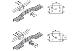 Universeel treeplank trekhaak achterbumper