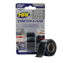 Stretch and fuse - zwart 25mmx3m