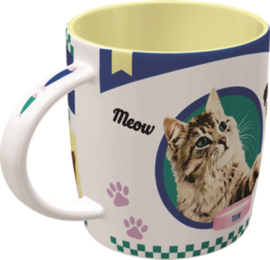 Retro koffiebeker Together Cats