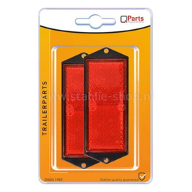 Q-Parts Reflector 104mm x 40mm Schroefbaar Rood Set à 2st