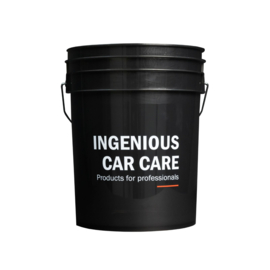 Cartec emmer transparant zwart 20 liter + Dirt Lock vuilzeef