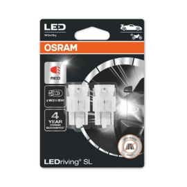 Osram LED W21/5W (Kleur: Rood)