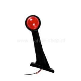 Q-Parts Breedtelicht 12v 160mm Rood / Wit Schuin